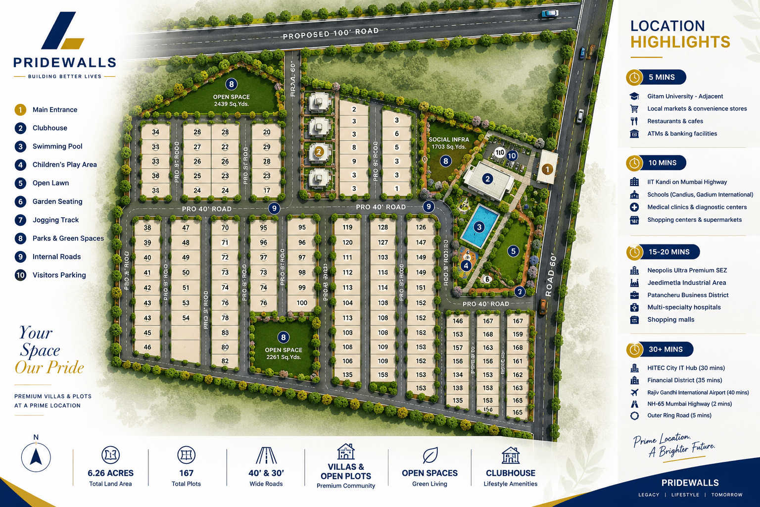 PRIDEWALLS VILLAS Site Layout
