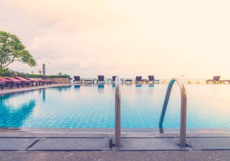 Resident swimming pool at a PRIDEWALLS community